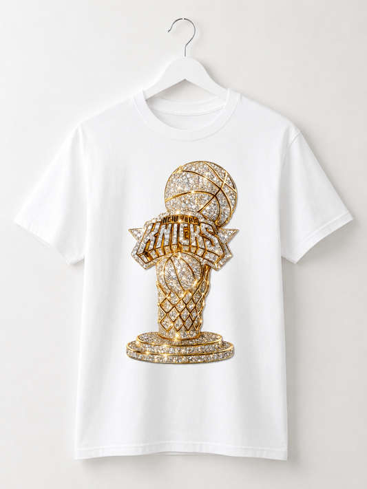 “VVS Chip Shirt Swarovski” Pre-Order Yellow Gold Swarovski Iced Out
